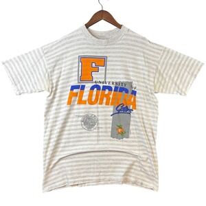 Vintage 1991 University of Florida Gators Striped T-Shirt XL Premier Sportswear